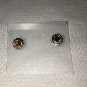 Citrine and silver studs